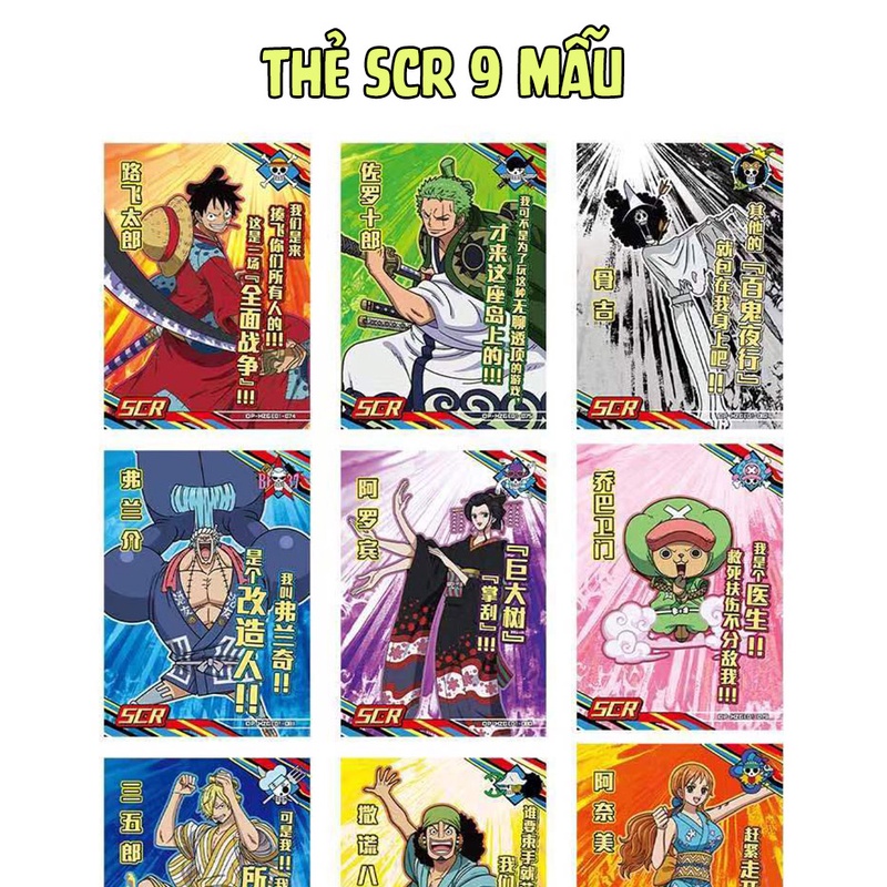 Hộp pack thẻ anime One Piece nhiều loại - Thẻ nhân vật One Piece