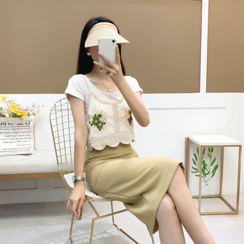 PATRICIA Áo Hai Dây Dáng Ôm Chất Liệu Cotton Thoáng Khí Thời Trang Cho Nữ