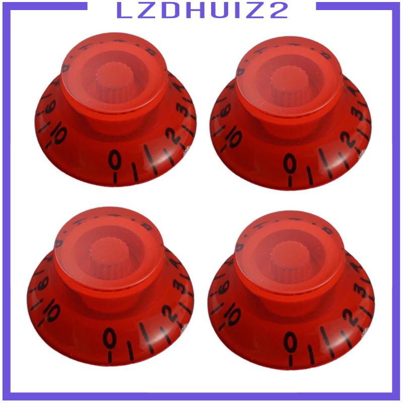 Set 4 Núm Điều Khiển Tốc Độ Màu Trong Suốt Cho Đàn Guitar LP