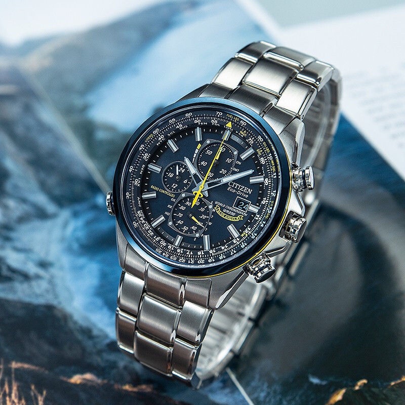 Đồng hồ Citizen đồng hồ nam Blue Angel thế hệ AT8020-54L thời trang, cá tính, cao cấp, đẹp, thể thao da Mặt đồng hồ lớn