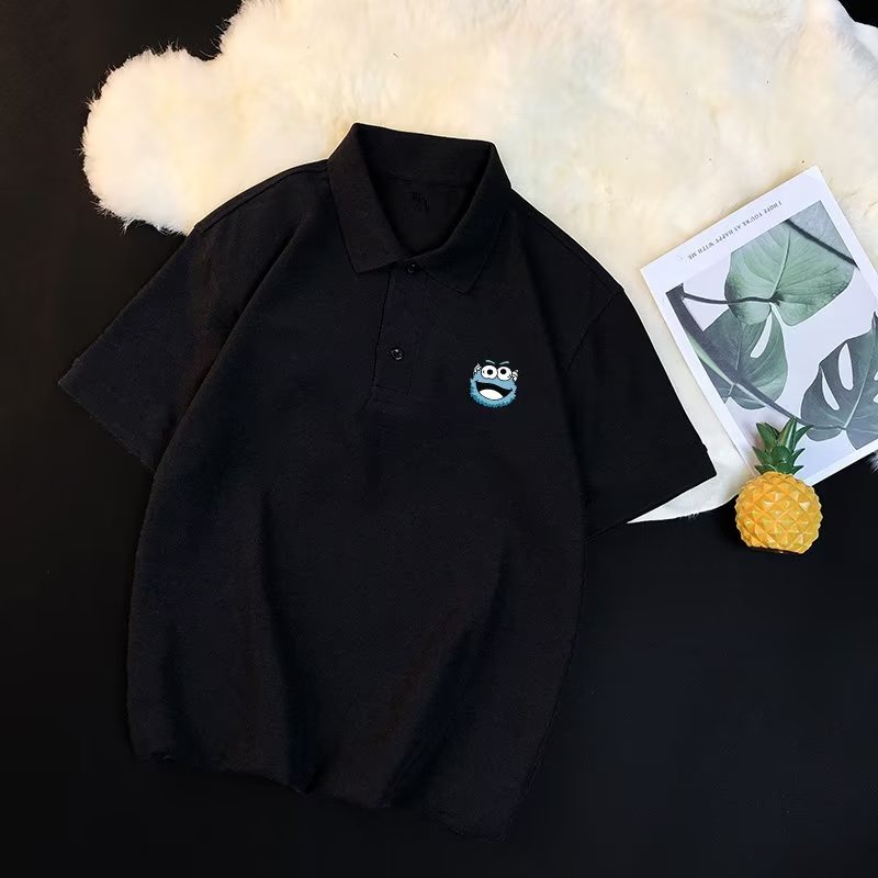 Áo Thun Polo Tay Ngắn Dáng Rộng In Họa Tiết Thời Trang Phong Cách Nhật Bản Cho Nam Và Nữ Size M-4XL