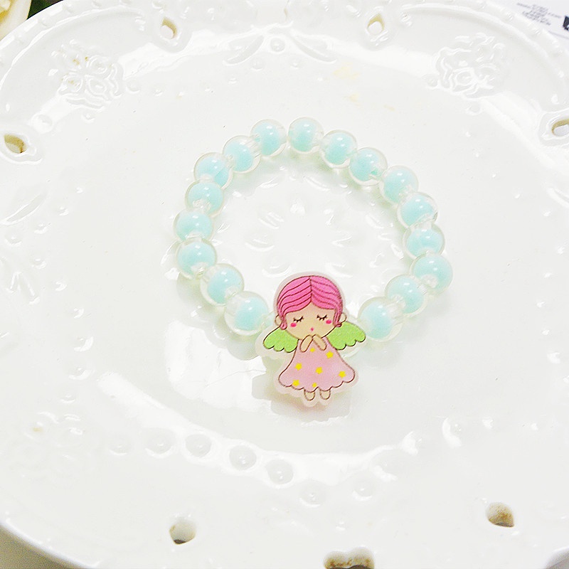 Vòng Tay Chuỗi Hạt Nhiều Màu Sắc Hình Kỳ Lân Dễ Thương Cho Bé Gái