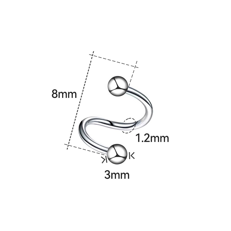 1 Đôi Bông Tai Bạc Hình Quả Bóng Độc Đáo Dành Cho Nữ