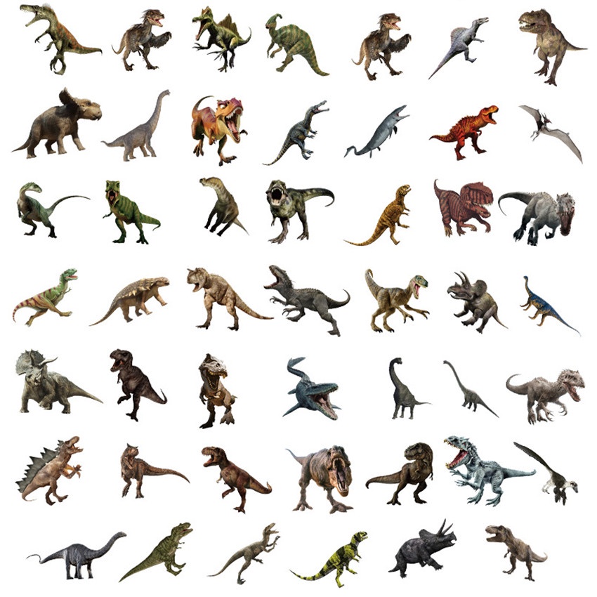 Bộ 100 Cái ❉ Miếng Dán Hình Khủng Long Dùng Làm Phần Thưởng Cho Bé ❉ Sticker Dán Tường Chống Thấm Nước Họa Tiết Doodle Hợp Thời Trang