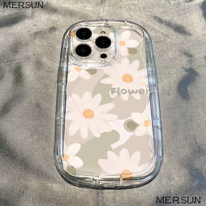 ✅Ốp Điện Thoại Dẻo Trong Suốt Họa Tiết Hoa Cúc Chống Sốc Cho Iphone14 / 11 13 / xr7 / 8p 12 MPH1