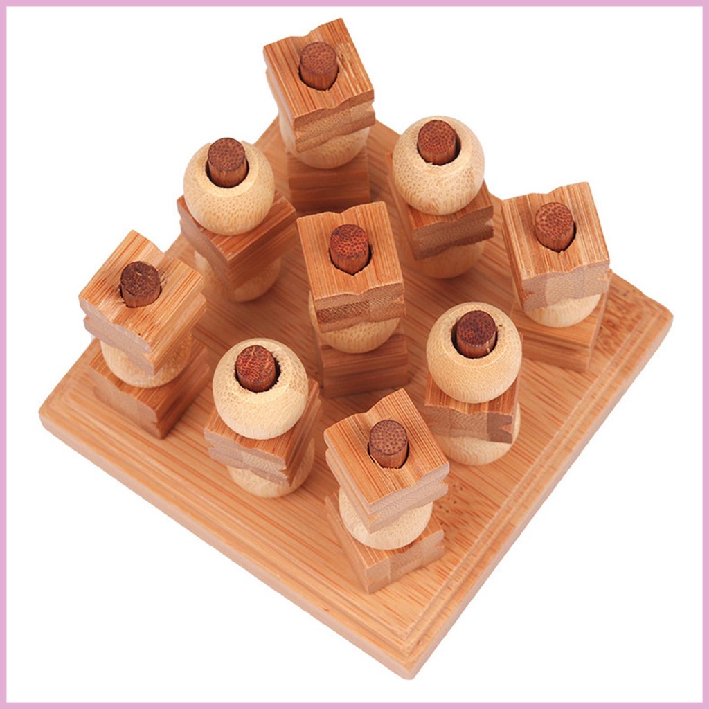Bộ Đồ Chơi Ghép Hình 3D Phát Triển Trí Não Tic-Tac-Toe Cho Trẻ Em Và Người Lớn