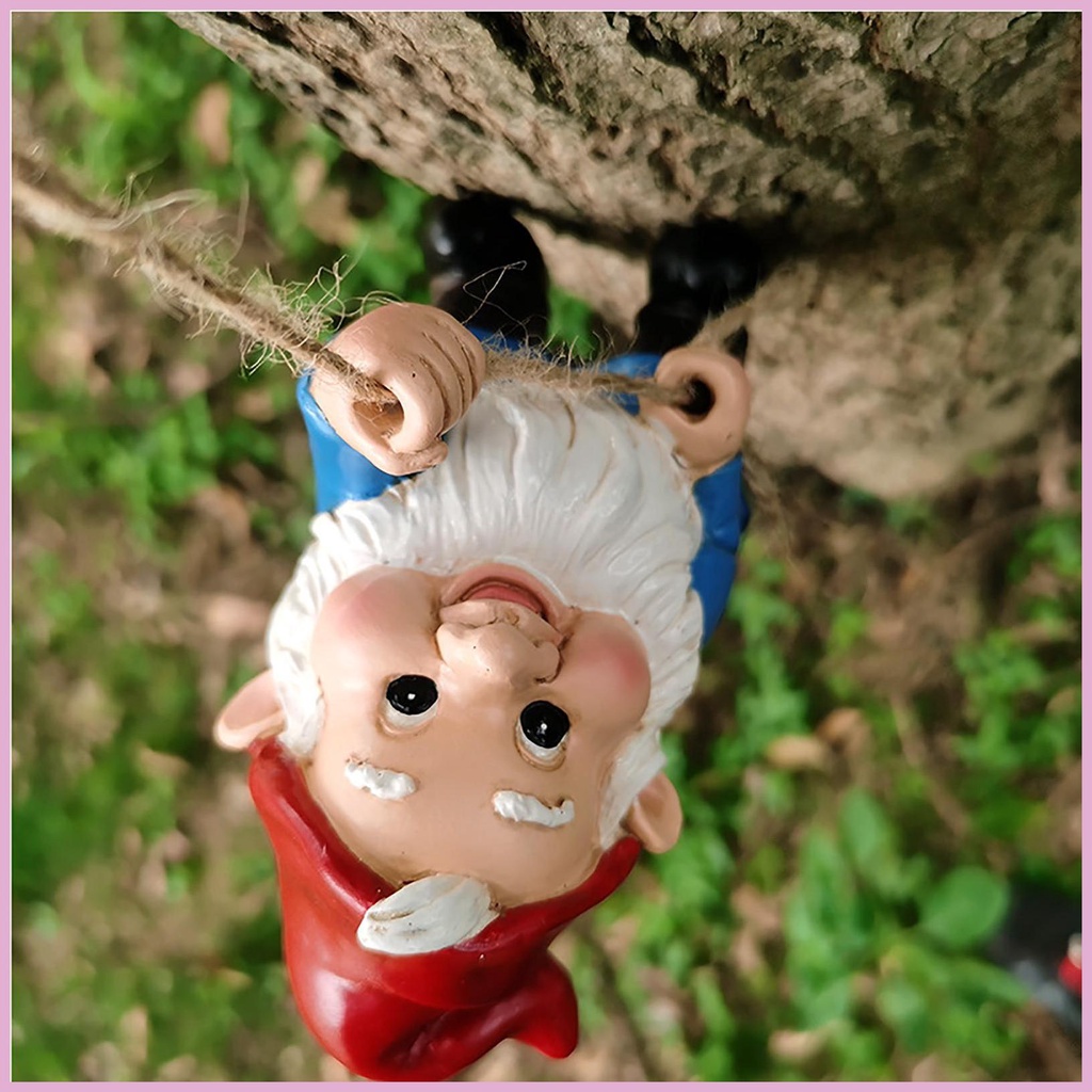 Mô Hình Gnomes Cây Leo Bằng Nhựa Resin Nghệ Thuật Trang Trí Sân Vườn Ngoài Trời