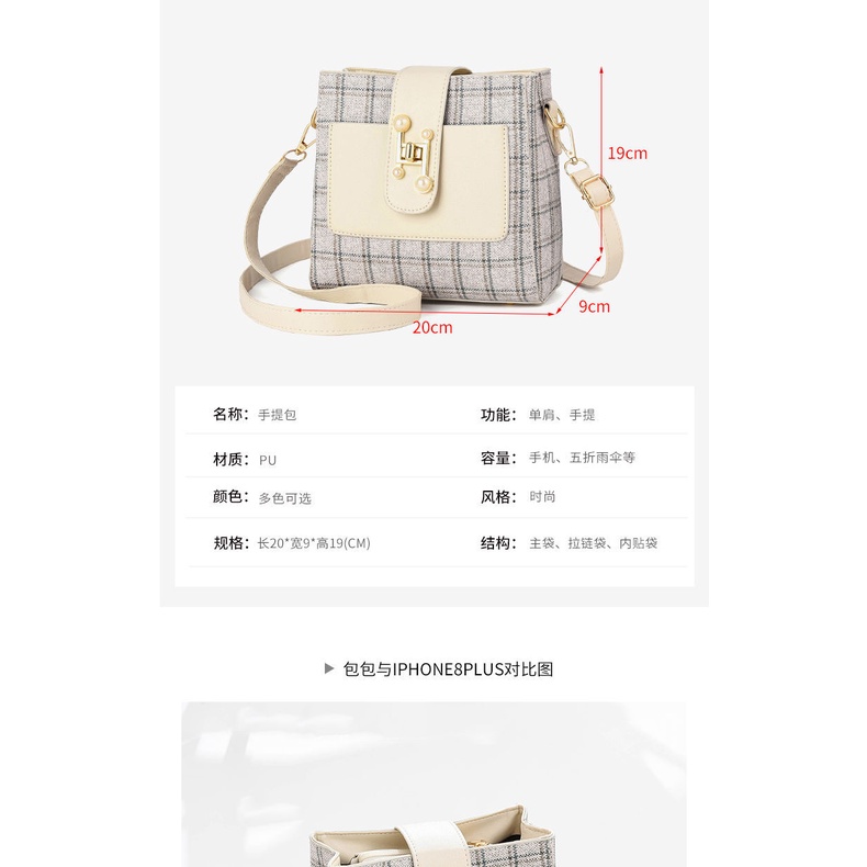[Hàng Có Sẵn] Túi Xách Tote mini Vải Bố Có Dây Đeo Phong Cách Hàn Quốc Mới Cho Nữ