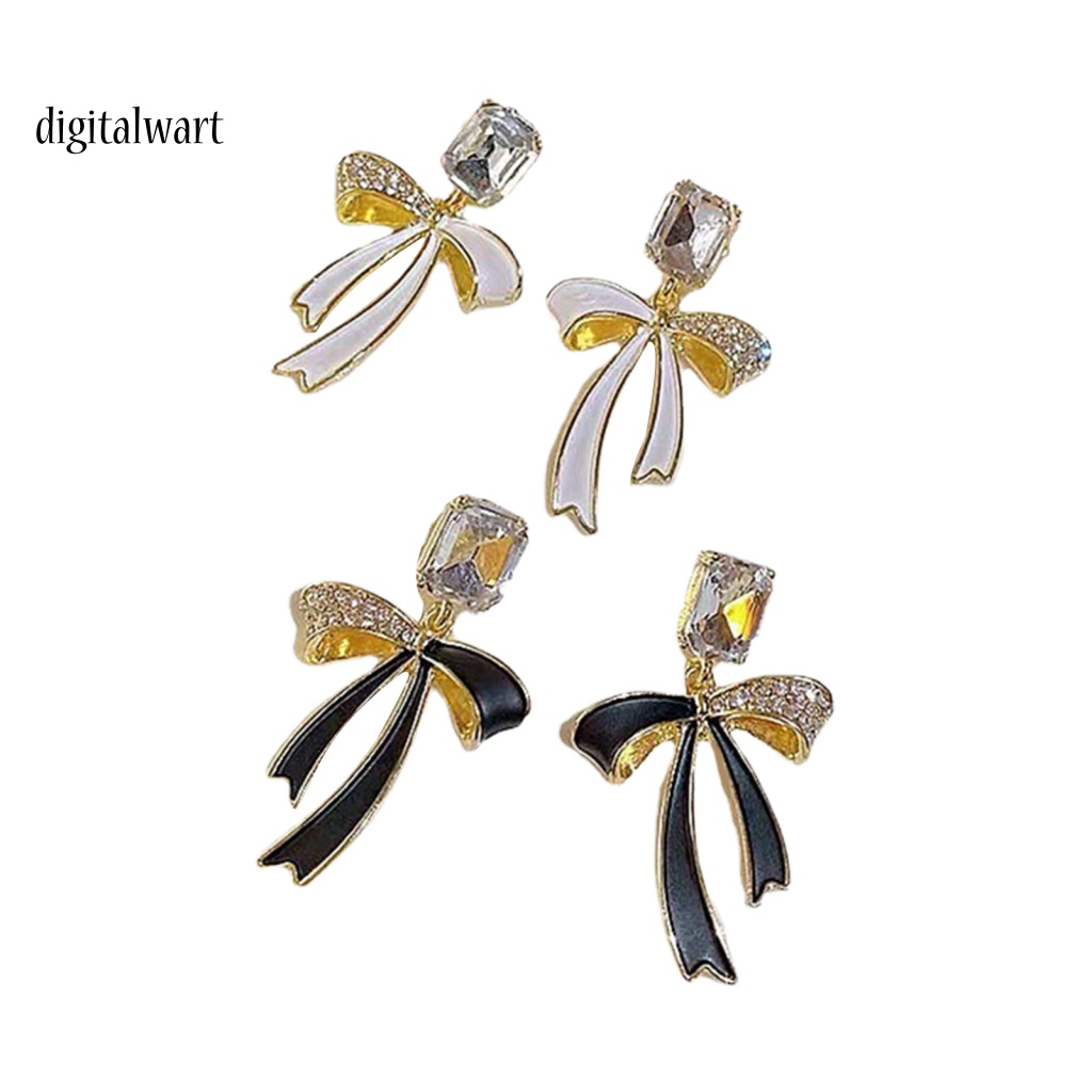 Kỹ Thuật Số| 1 Đôi Bông Tai Hình Học Đính Đá Lấp Lánh Thời Trang Dành Cho Nữ