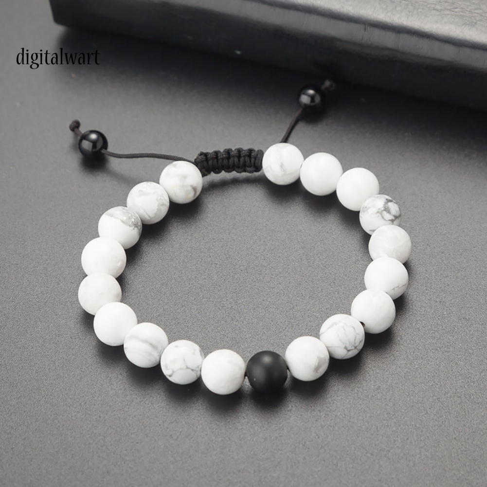 Kỹ Thuật Số| 1 / 2 Vòng Tay Chuỗi Hạt Đá Mã Não Unisex