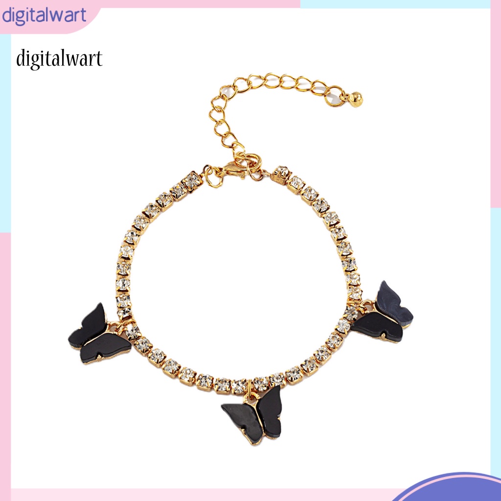 Kỹ Thuật Số| Vòng Tay Hình Bướm Đính Đá Lấp Lánh Đơn Giản Cho Nữ