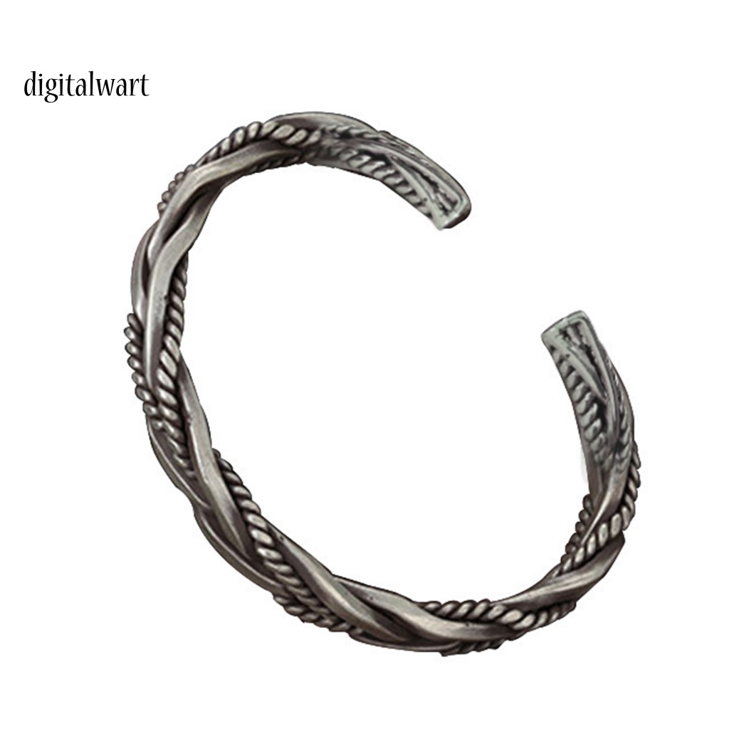 Kỹ Thuật Số| Vòng Đeo Tay Dạng Hở Hình Đầu Rồng Bằng Thép Không Gỉ Màu Sắc Trơn Cổ Điển Chống Biến Dạng Dễ Phối Đồ Trang Sức Cho Nam