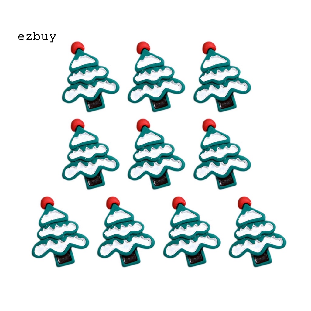 Bộ 10 Phụ Kiện Trang Trí Giáng Sinh Hình Ông Già Noel Tuần Lộc Người Tuyết Tuần Lộc Dễ Thương