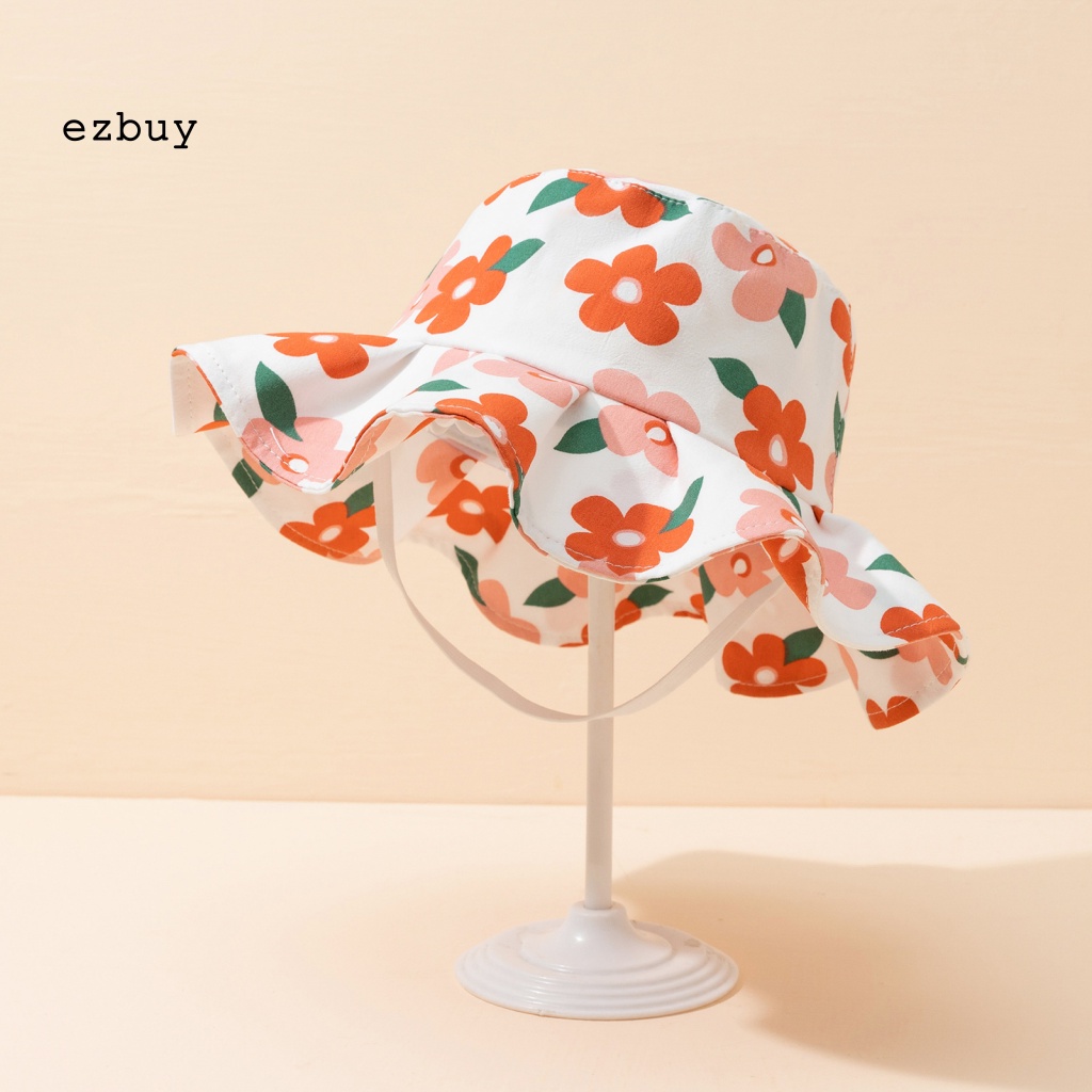 Mũ Chống Nắng Thoáng Khí Màu Sắc Tươi Sáng Có Vành Rộng Cho Bé Gái