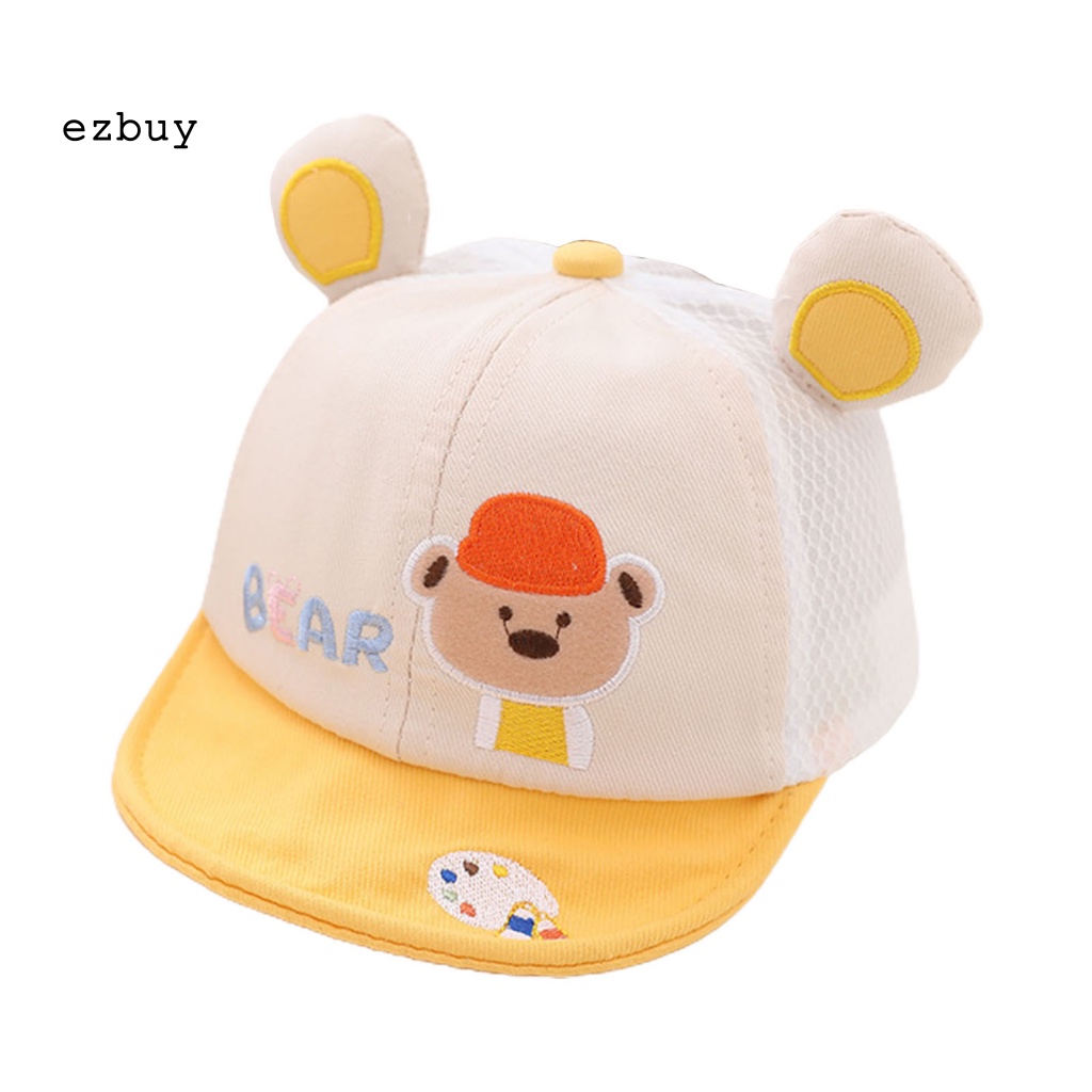 Mũ Lưỡi Trai Phối Lưới Họa Tiết Hoạt Hình In Chữ Thời Trang Mùa Hè Cho Bé