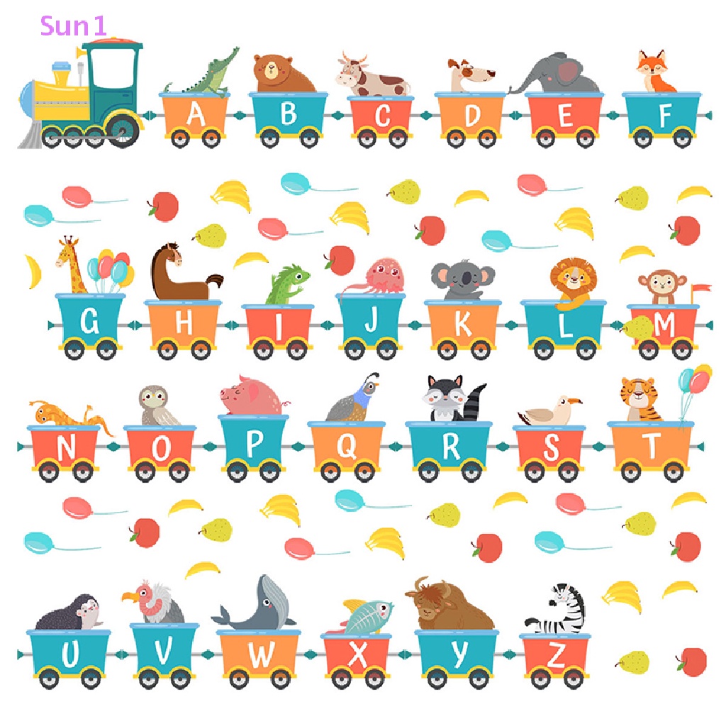 Sticker Dán Tường Họa Tiết Hình Con Vật Và Bảng Chữ Cái Alphabet Bắt Mắt 1 &gt;