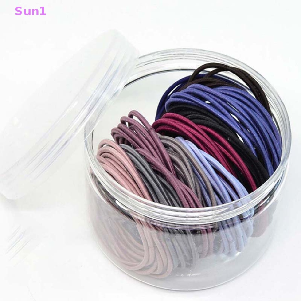 Set 1 / 100 Dây Cột Tóc Co Giãn Thời Trang Dành Cho Nữ