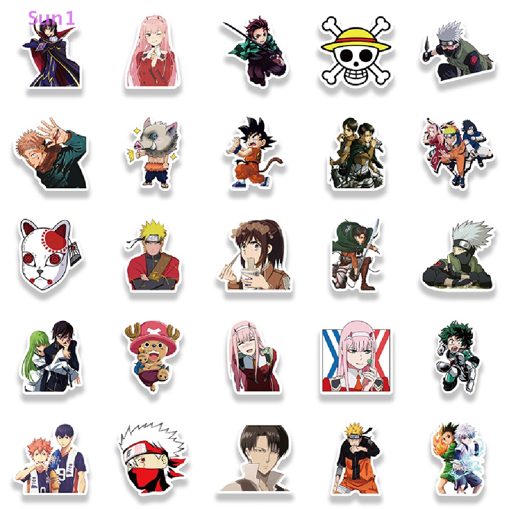 Bộ 50 Miếng Dán Graffiti Trang Trí Laptop Sun1 &gt; 50 Cái