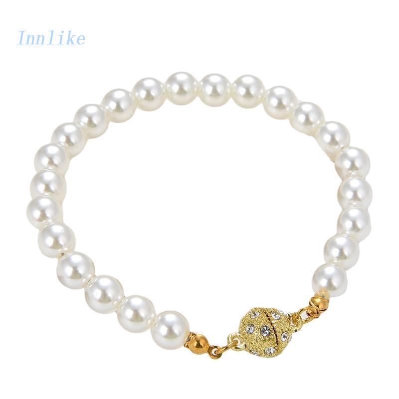 Vòng Đeo Tay Màu Trắng 18cm 7.1inch Phù Dâu Thời Trang Sang Trọng Cho Nữ