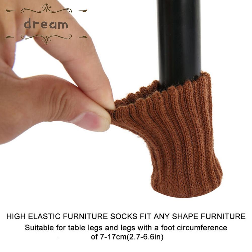 【DREAMLIFE】Table Feet Covers 4pcs Chair Feet Cover Chair Leg Protection Accessories