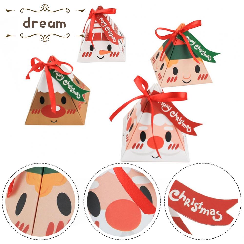 【DREAMLIFE】Christmas Gift Boxes Xmas 24pcs Candy Box Gift Bags Christmas Tree Pendants 2023