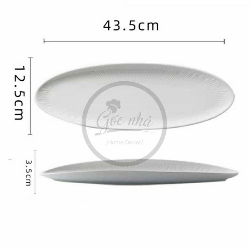 Dĩa sứ dáng lá Plantain Leaf dành cho nhà hàng Á/âu Fusion kiểu dáng độc đáo
