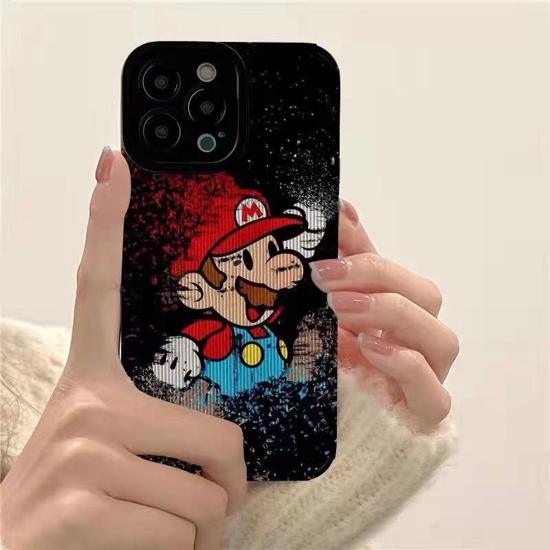 Ốp Điện Thoại TPU Silicon Mềm Chống Sốc Hình Mario Cho Iphone 14 Plus 13 Pro Max 12 Mini 11 X Xs Xr 8 7