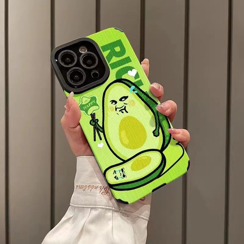 Ốp Điện Thoại Silicon TPU Mềm Chống Sốc Hình Quả Bơ Cho Iphone 14 Plus 13 Pro Max 12 Mini 11 X Xs Xr 8 7