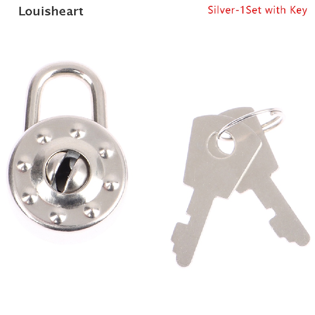 1 Set Ổ Khóa Hành Lý Mini Hình Tròn Kèm Chìa Khóa Tiện Dụng