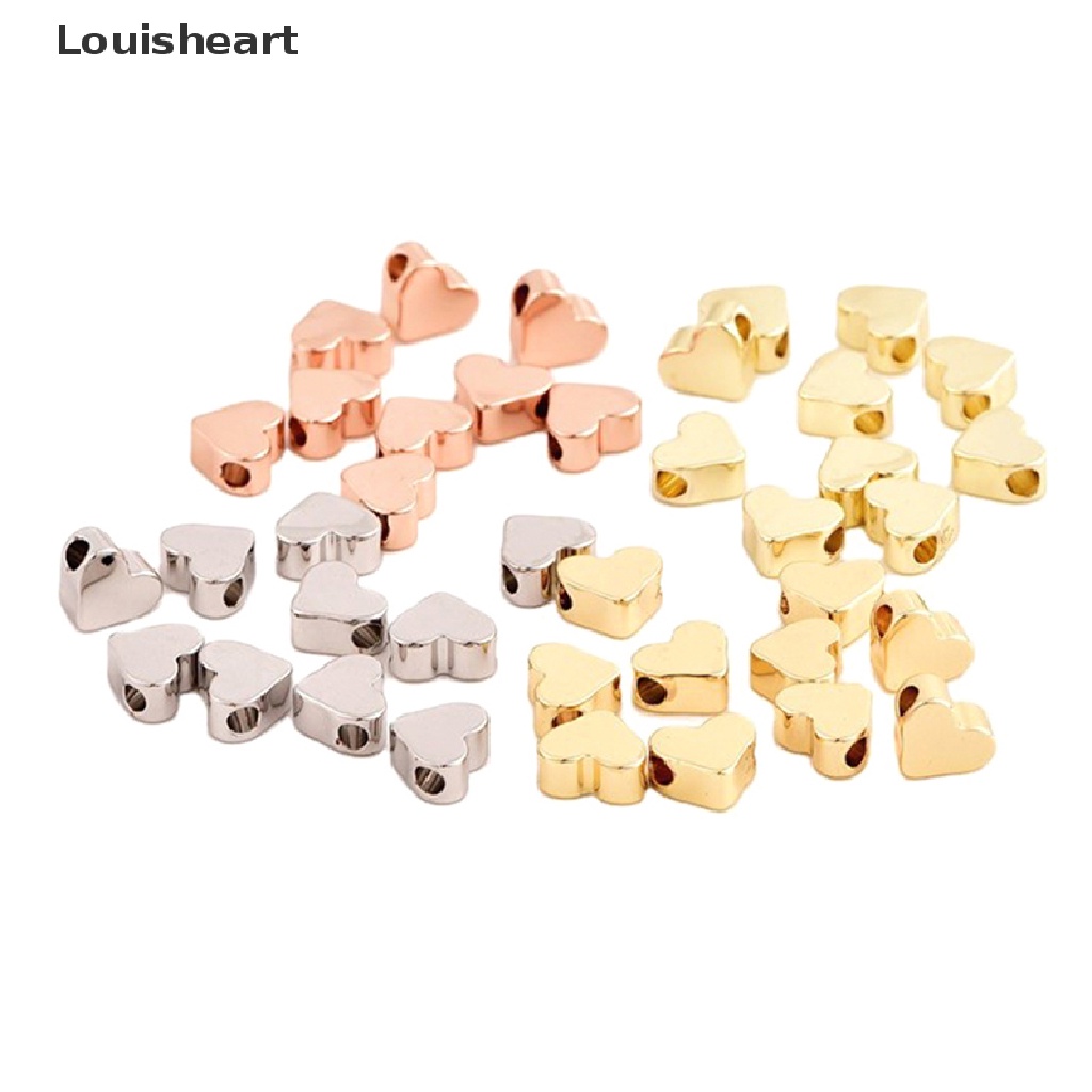 Bộ 5 Mặt Dây Chuyền Hình Trái Tim Bằng Thép Không Gỉ DIY Louisheart TFG