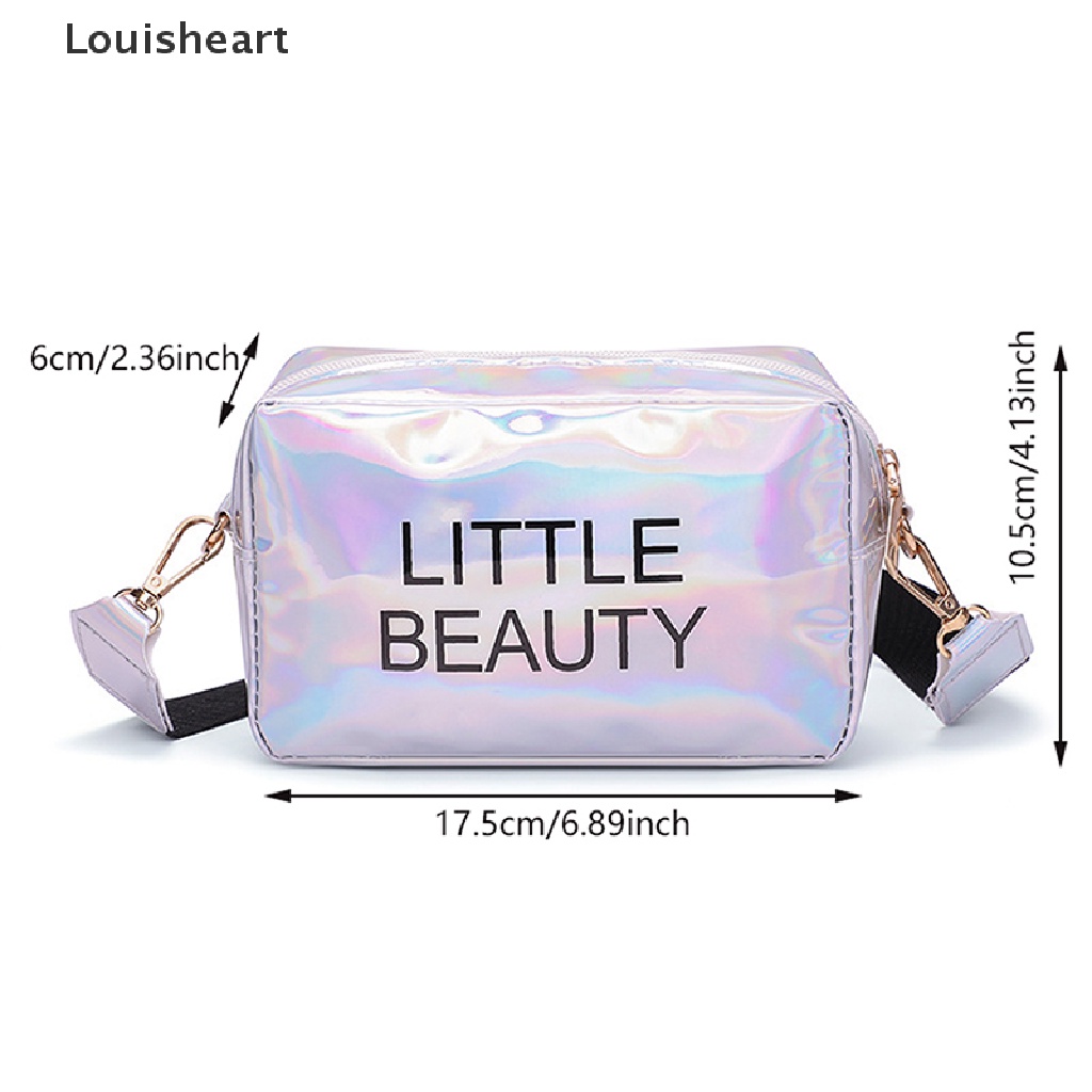 Túi Đeo Chéo Vai Louisheart Bằng PVC Màu Laser Thời Trang Dành Cho Nữ