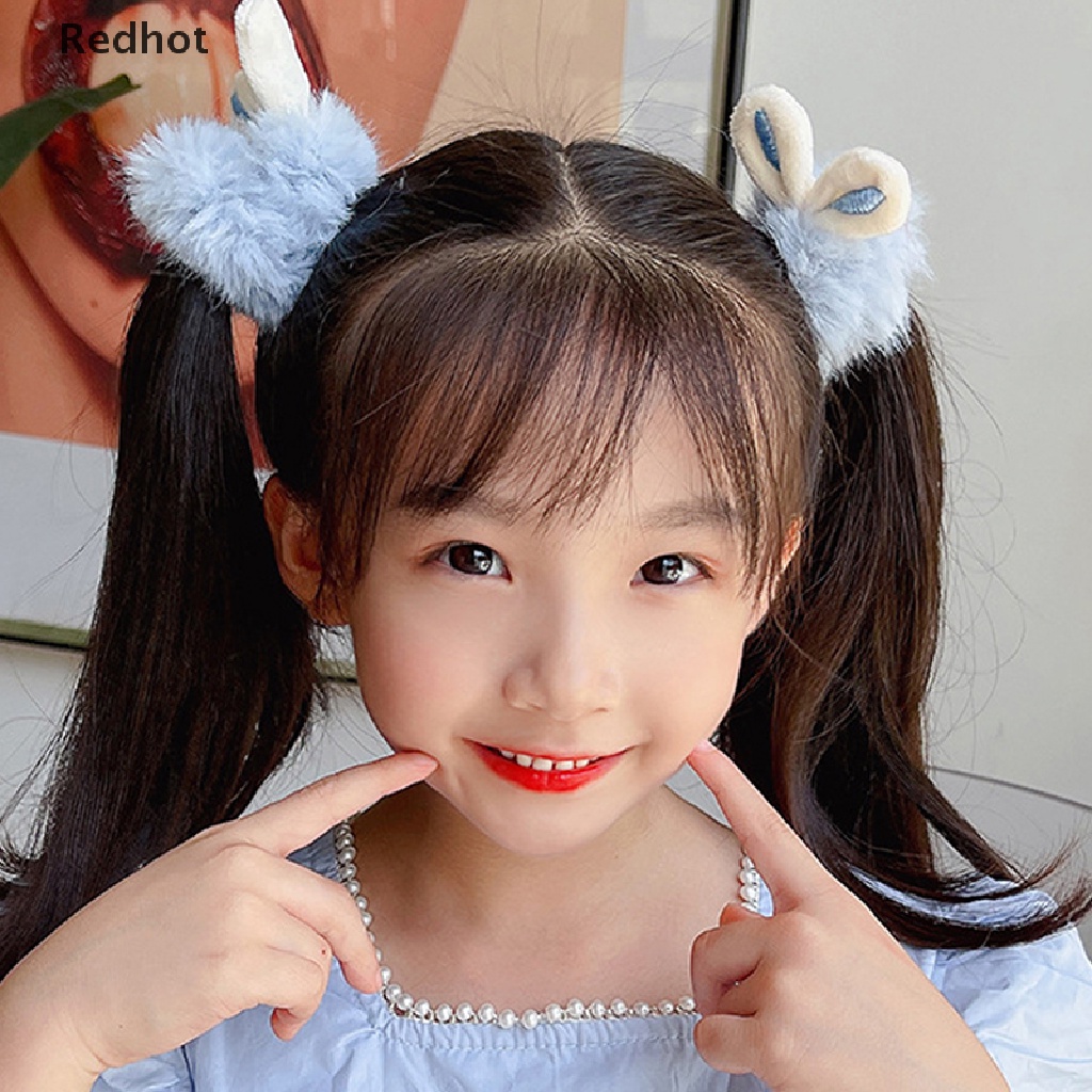 &lt; Redhot &gt; Dây Buộc Tóc Co Giãn Hình Tai Thỏ Màu Sắc Kẹo Ngọt Dành Cho Bạn Gái Đang Giảm Giá