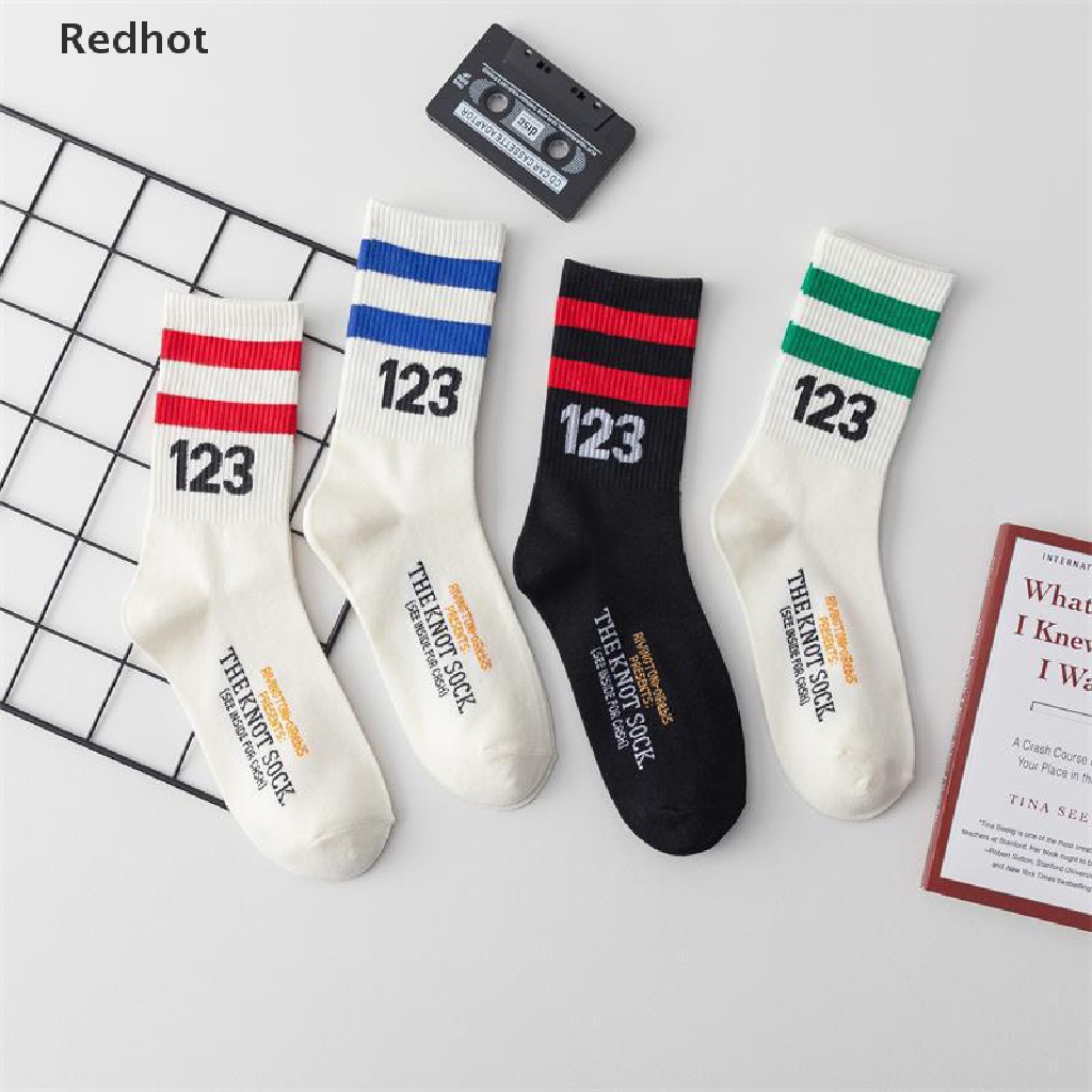 &lt; Redhot &gt; Vớ Cotton Ngắn Kẻ Sọc Màu Trơn Unisex Xuân Hè Giảm Giá