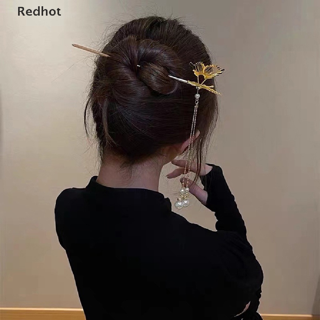&lt; Redhot &gt; Phụ Kiện Cài Tóc Tua Rua Hình Chuồn Chuồn Phong Cách Hanfu Cổ Điển Cho Cô Dâu