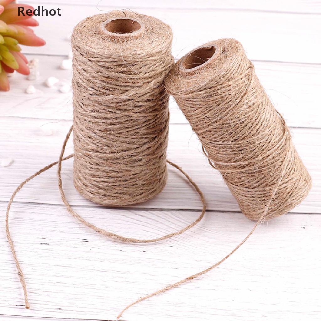 &lt; Redhot &gt; Cuộn Dây Đay Khô Tự Nhiên 100M Dùng Làm Đồ Thủ Công Trang Trí DIY