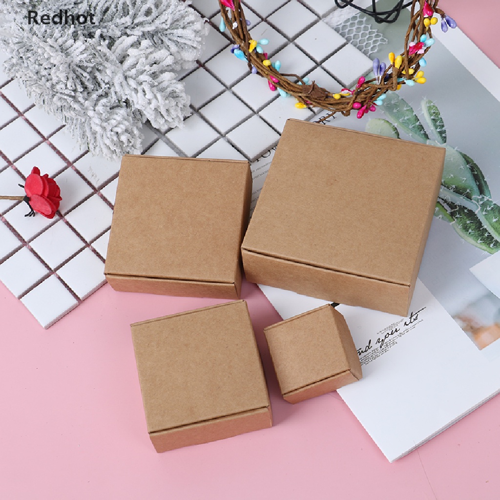 &lt; Redhot &gt; Hộp Quà Xà Phòng Giấy Kraft Màu Nâu Làm Thủ Công Đang Giảm Giá