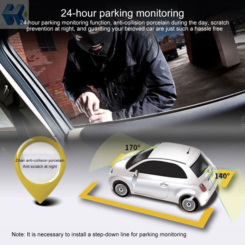 Camera Ghi Hình Trước Và Sau 4 &quot;1080p Cho Xe Hơi