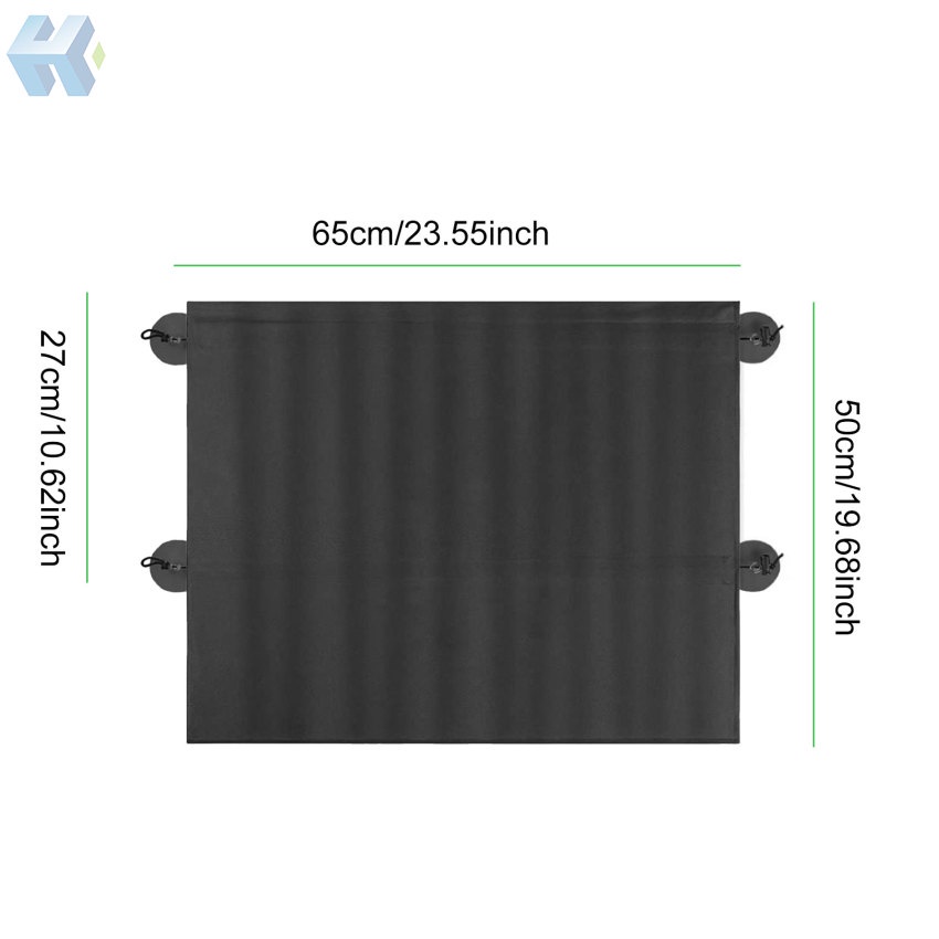 Set 2 Tấm Che Nắng Cửa Sổ 67cm Màu Đen Chống Tia Uv Có Thể Gập Lại Tiện Dụng Cho Xe Hơi