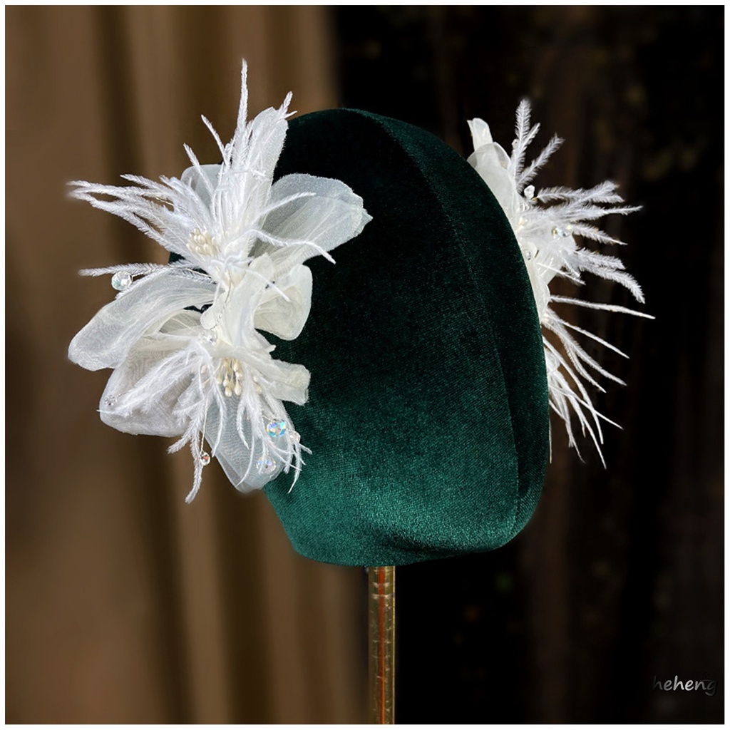 Set 4 Trâm Cài Tóc Hình Bông Hoa Lụa Handmade Dành Cho Cô Dâu