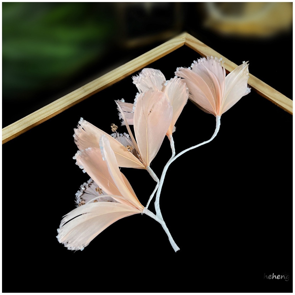 Băng Đô Cài Tóc Đính Lông Vũ Thời Trang Cho Nữ