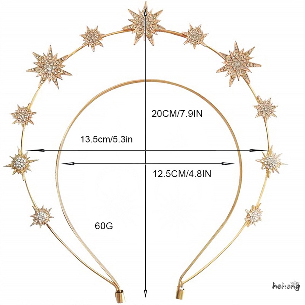 Băng Đô Hai Lớp Đính Đá Hình Ngôi Sao Lấp Lánh Dành Cho Nữ