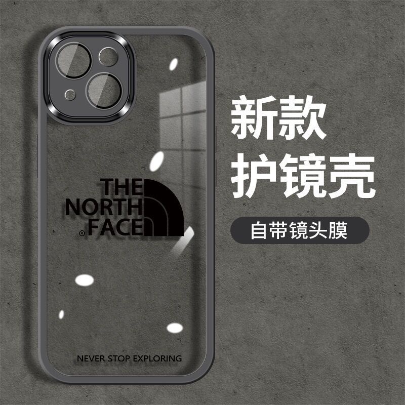 Ốp Điện Thoại Trong Suốt Chống Sốc Mạ Điện the north face Cho iPhone 14 11 13 12 Pro Max
