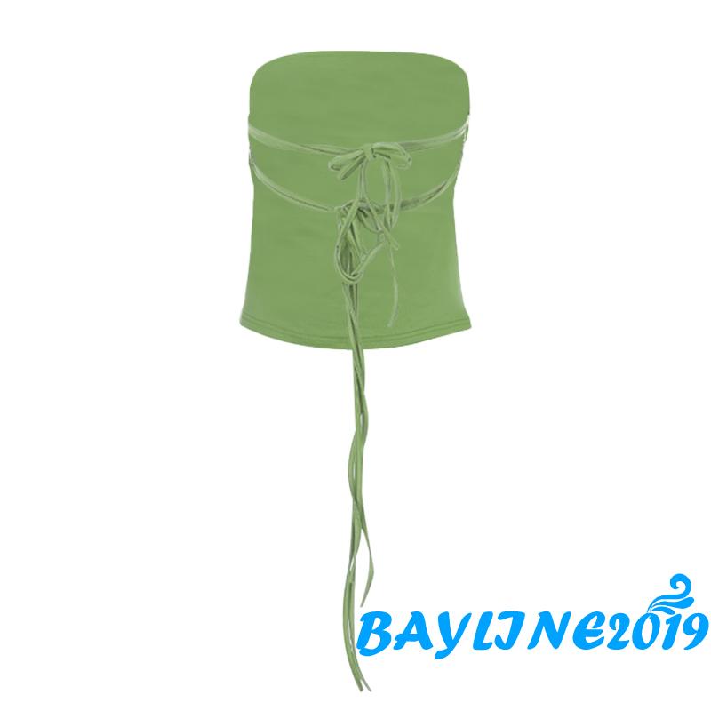 Áo Không Tay Quấn Ngực Màu Trơn Phong Cách Đường Phố Thời Trang Cho Nữ