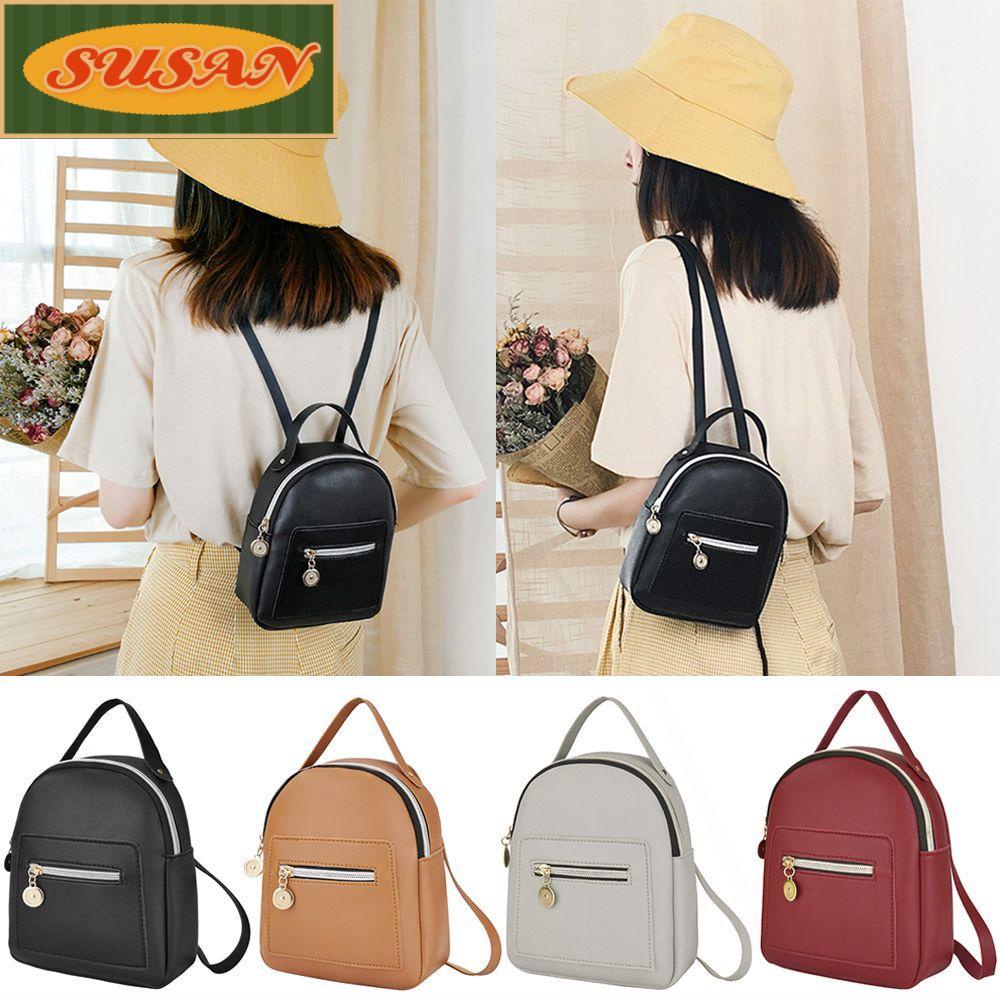 Balo mini PU đeo vai phong cách thời trang không thấm nước nhiều màu lựa chọn đi du lịch/ đi làm/ sử dụng hằng ngày