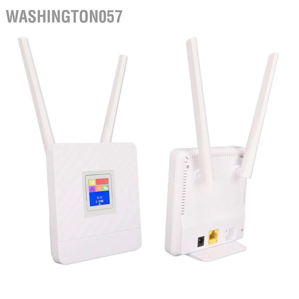 Washington057 Bộ định tuyến WiFi 4G LTE CPE 3 Giao diện mạng Cải thiện cường độ tín hiệu Cắm và chạy có khe cắm thẻ SIM cho màn hình