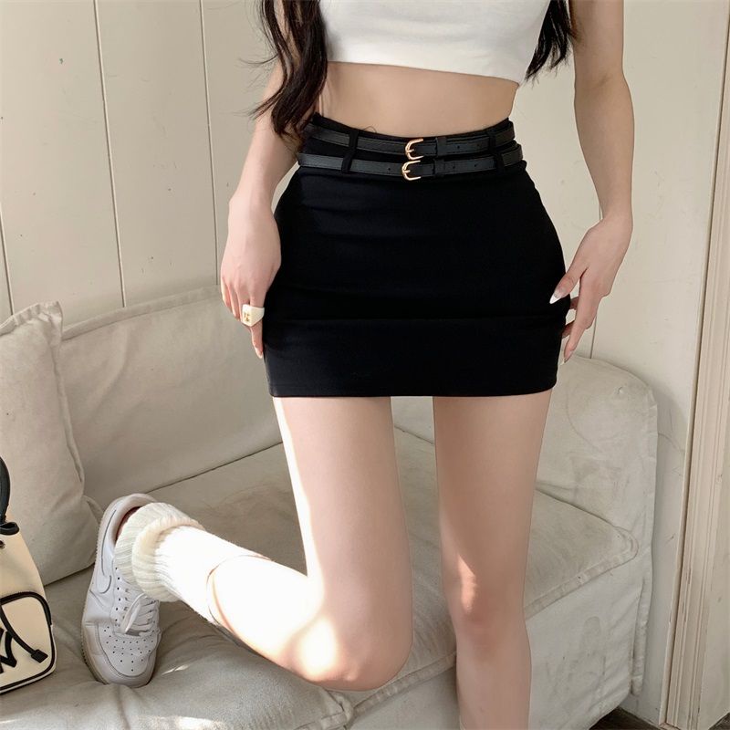 Chân Váy Ngắn Lưng Cao Màu Đen Thời Trang Mùa Hè Quyến Rũ Cho Nữ