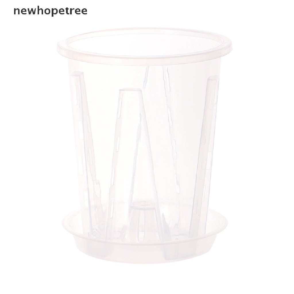 Chậu Trồng Hoa Trong Suốt Kèm Khay Cho Phalaenopsis Orchid Plang OIK