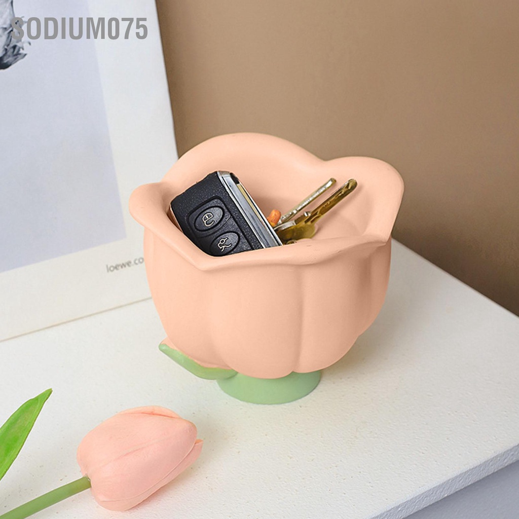 Hộp Đựng Đồ Để Bàn Trang Trí Hình Hoa Bằng Nhựa Resin Dễ Thương Sáng Tạo