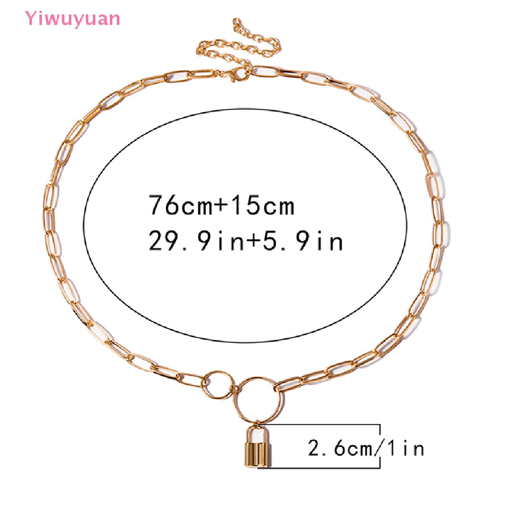 Thắt Lưng Dây Xích Khóa Kim Loại Goth Mới