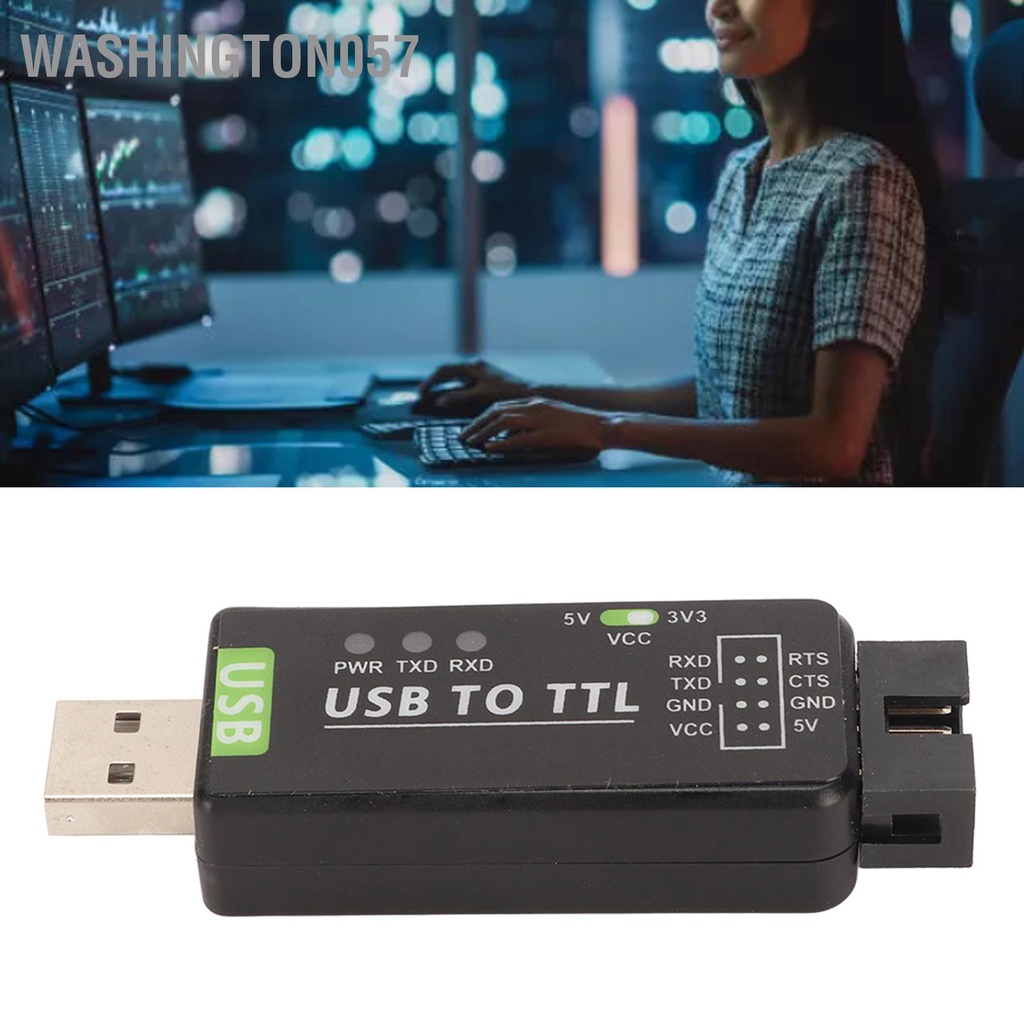 Washington057 Bộ Chuyển Đổi USB Sang TTL Chip FT232RL Nhiều Mạch Bảo Vệ Công Nghiệp Cho Hệ Thống Màu Đen
